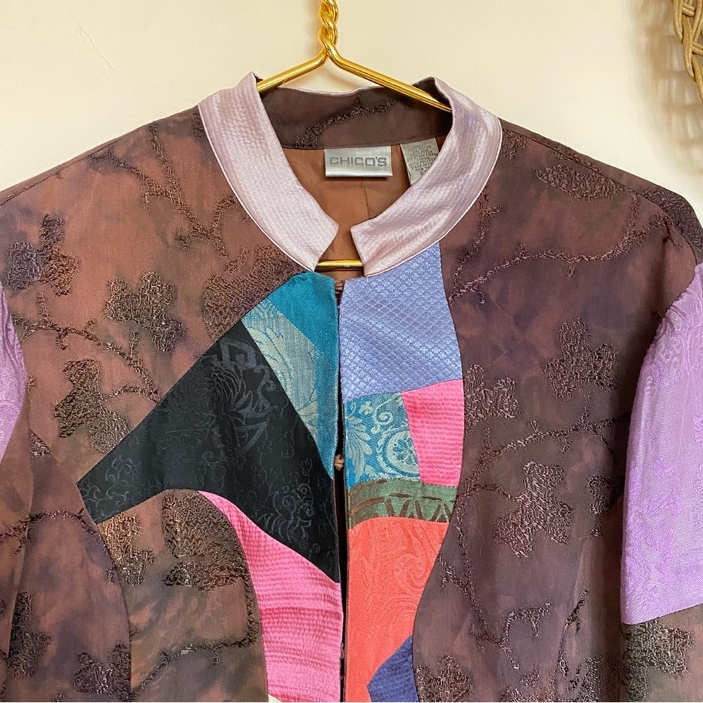 Chico's Design Mixed Patchwork Blazer Jacket - image 2